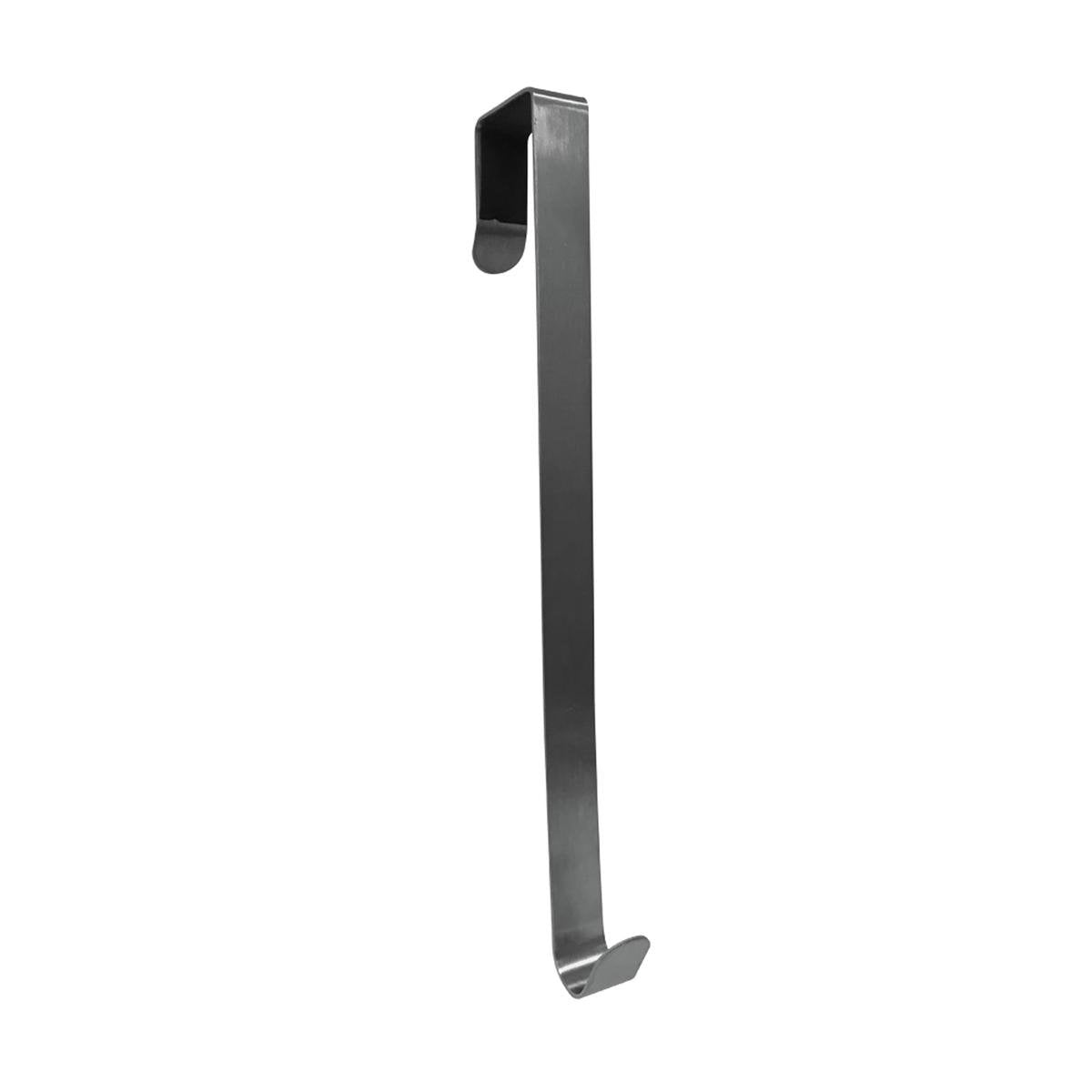 Adoored Long Over-The-Door Deco Hook 370mm Steel - Satin Chrome