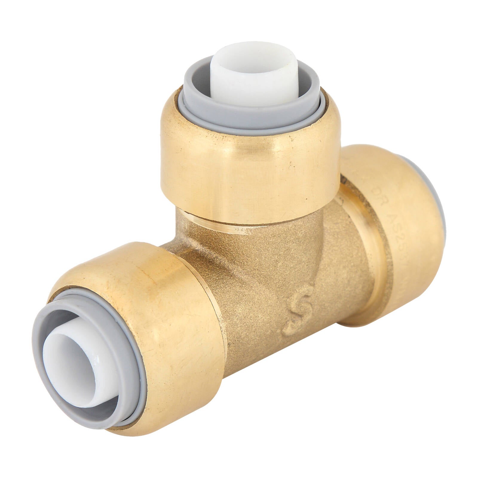 SmarteX-PEX 20mm Push-Fit Tee - Lead Free Brass