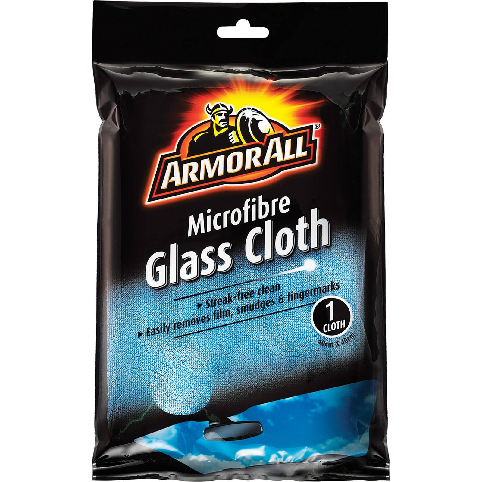 Armor All 400 x 400mm Blue Microfibre Glass Cloth