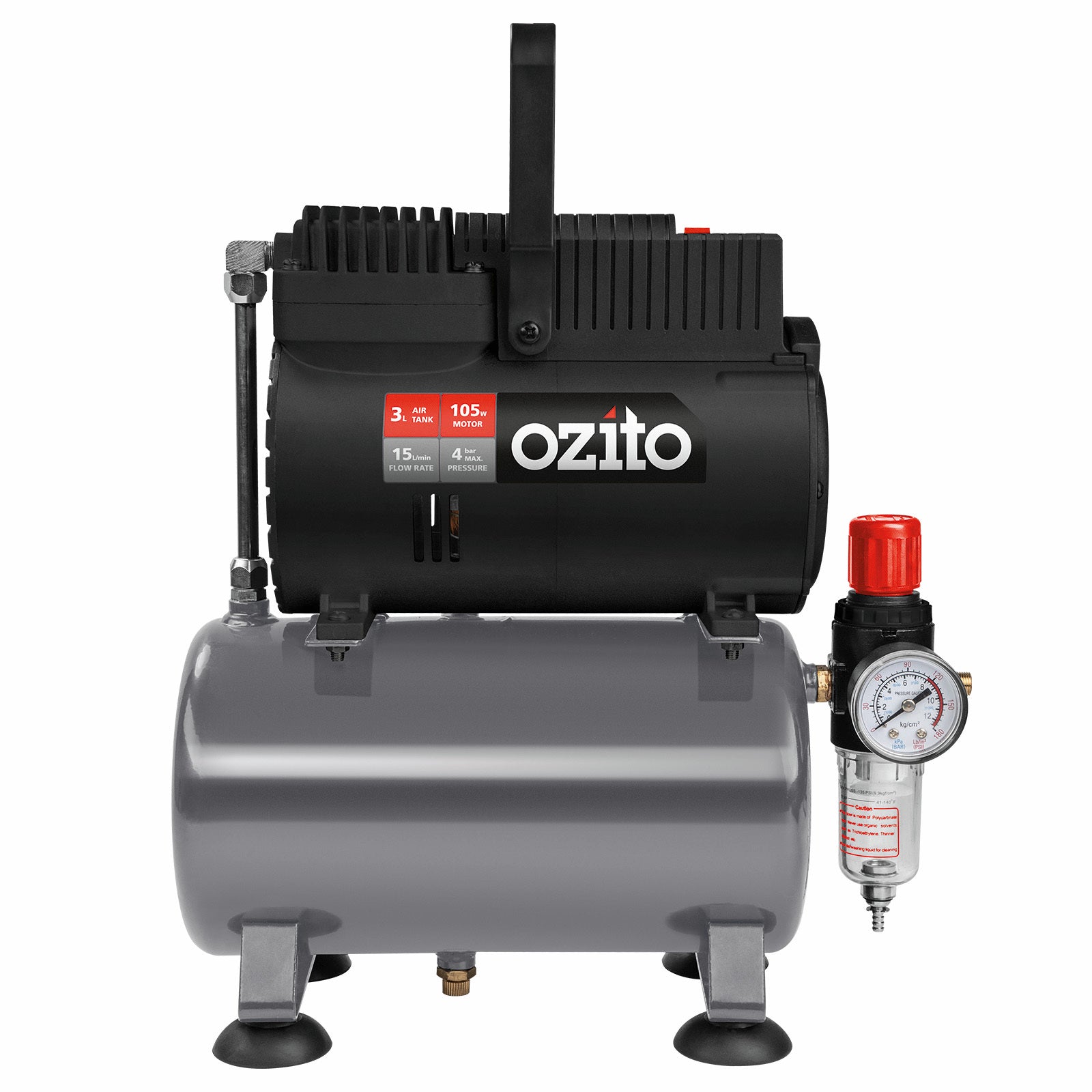 Ozito 3L 105W Airbrush & Mini Compressor Kit MACK-300