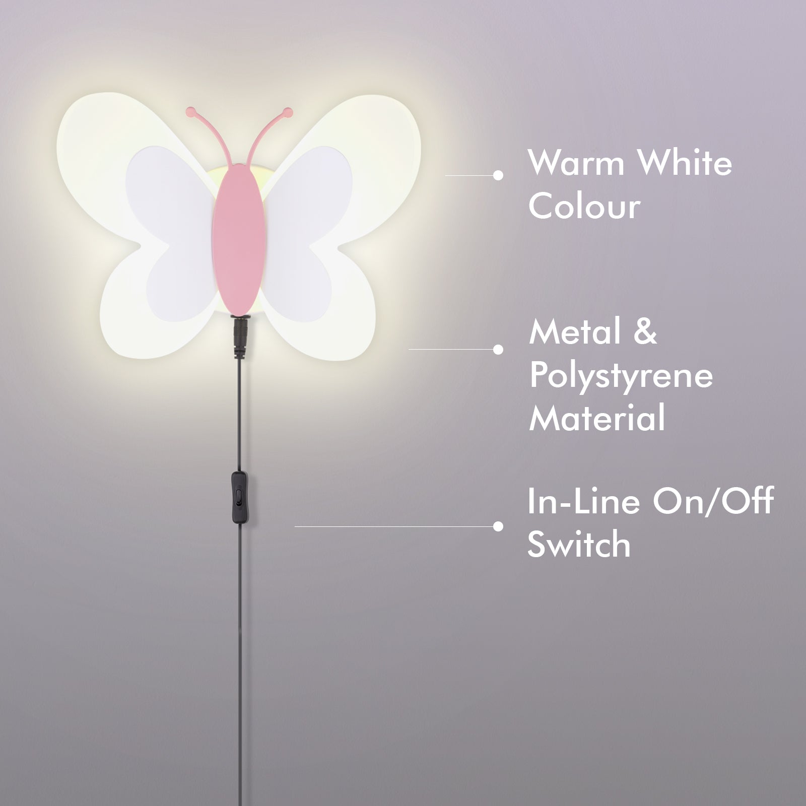 Verve Design Harper Butterfly 5W LED Wall Light 240V Indoor AWL126