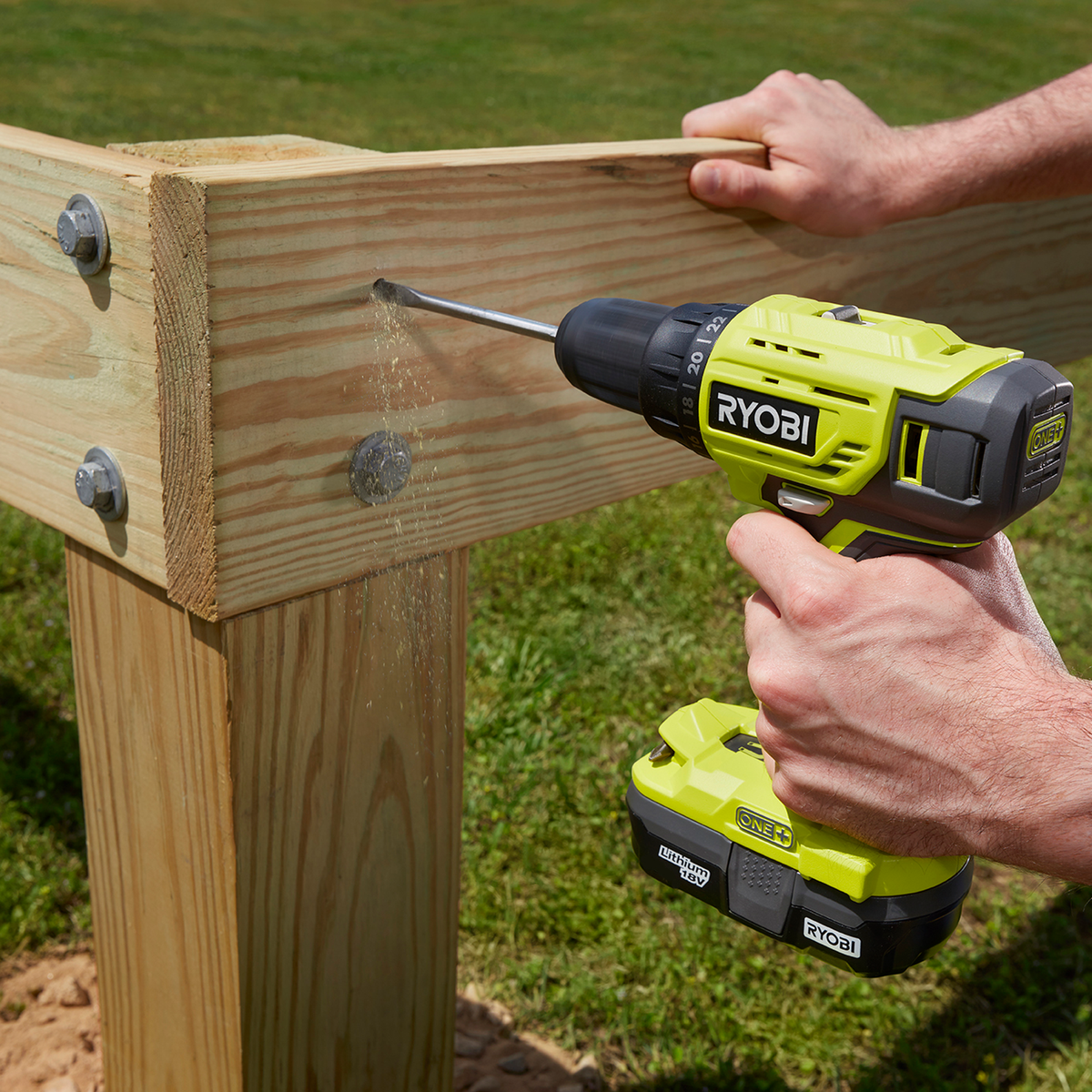 Ryobi 18V ONE+ Drill Driver Starter Kit R18DD22 - 2Ah Battery - 173mm x 203mm x 225mm - LED Light - Magnetic Screw Tray - SuperSaverAU - view 4