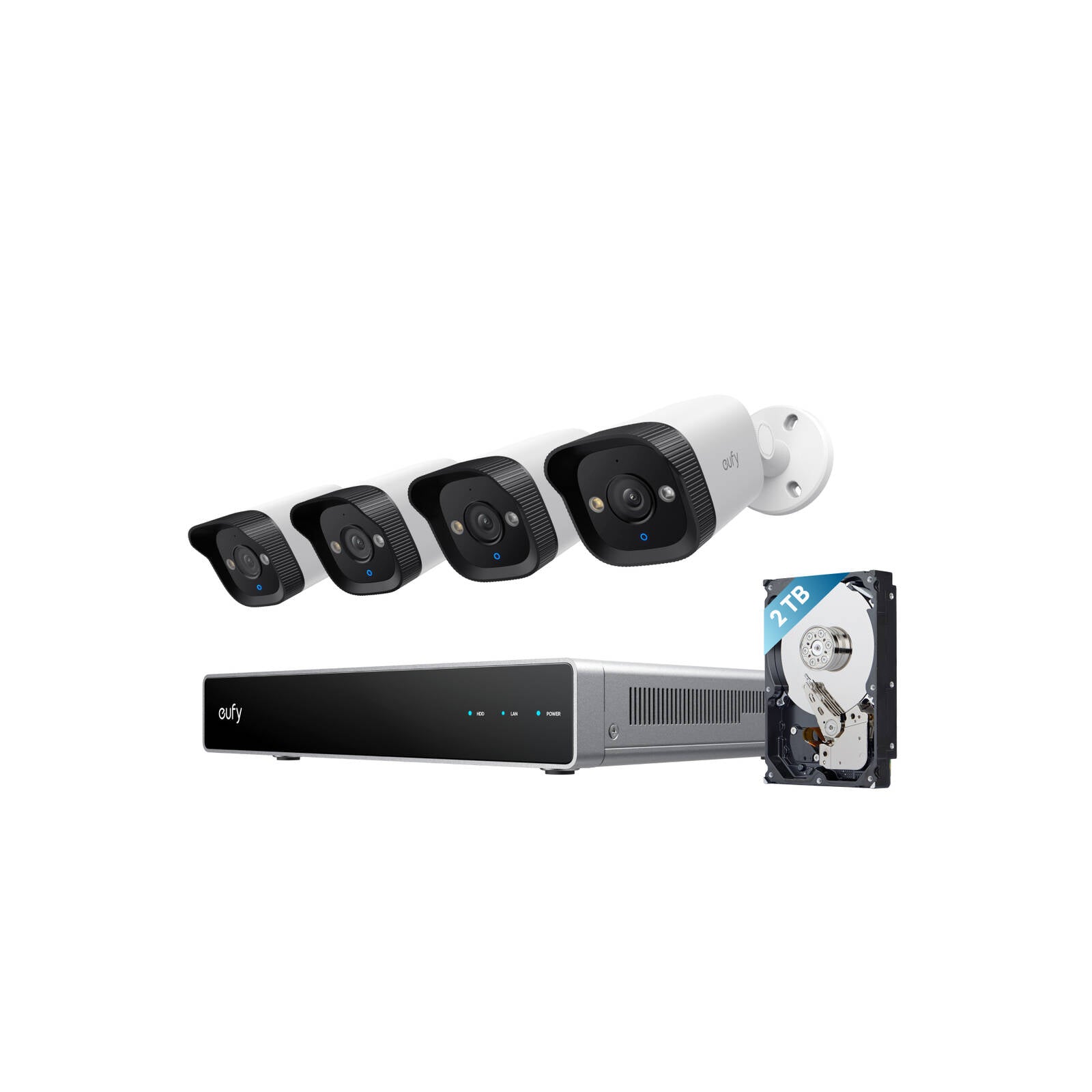 Eufy E40 NVR PoE 24/7 Security System with 4 Bullet Cameras