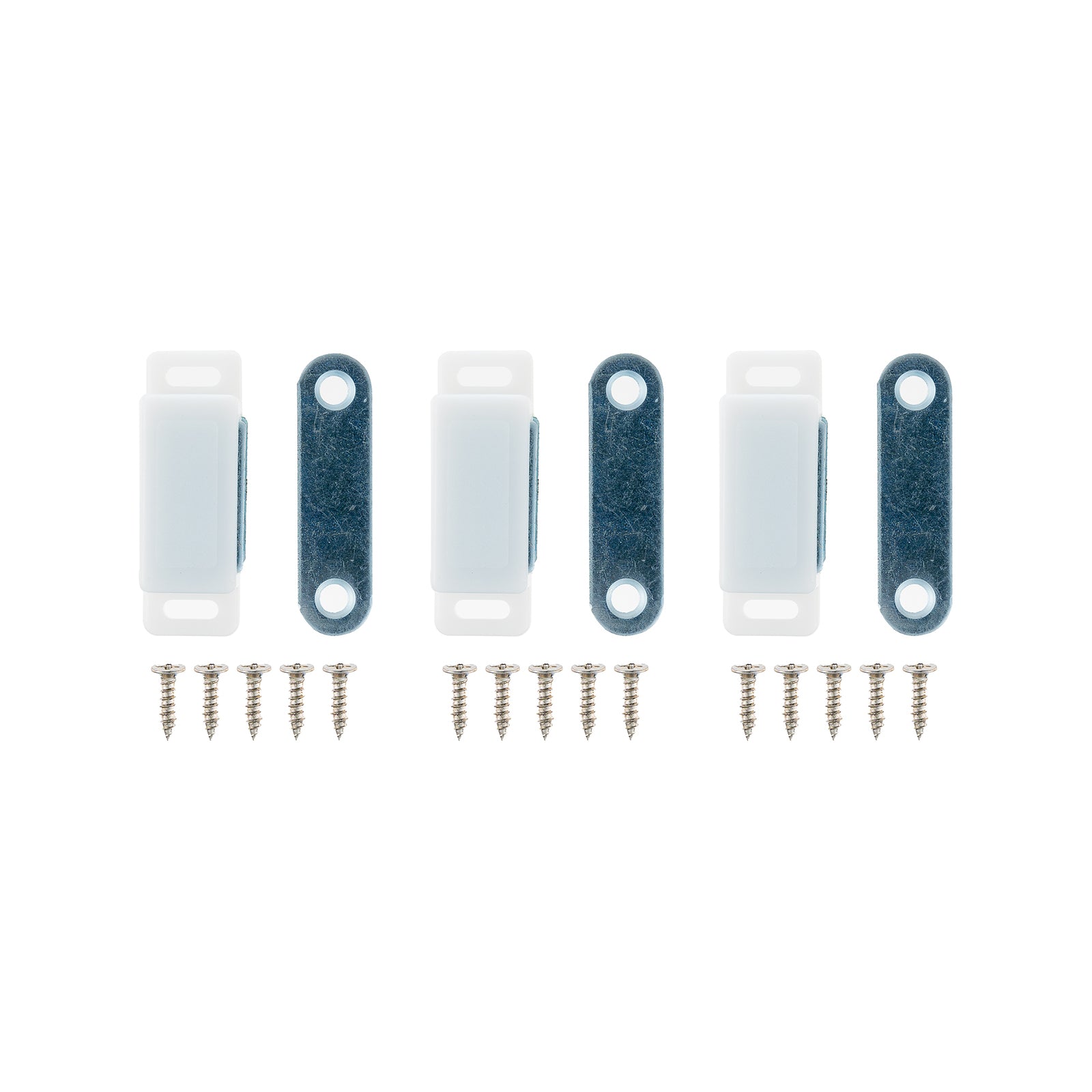 Taskmaster 46mm White Magnetic Door Catch Plastic 3 Pack