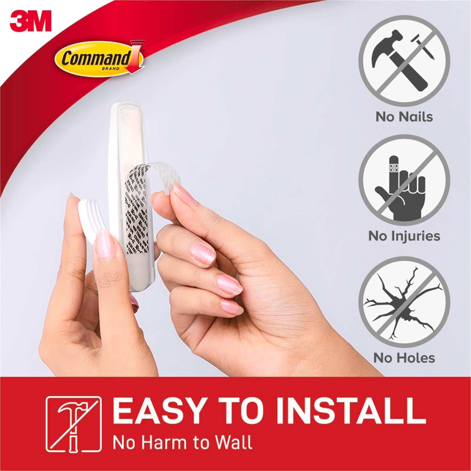 Command White Adhesive Mixed Hooks Value Pack - 10 Pack Damage-Free