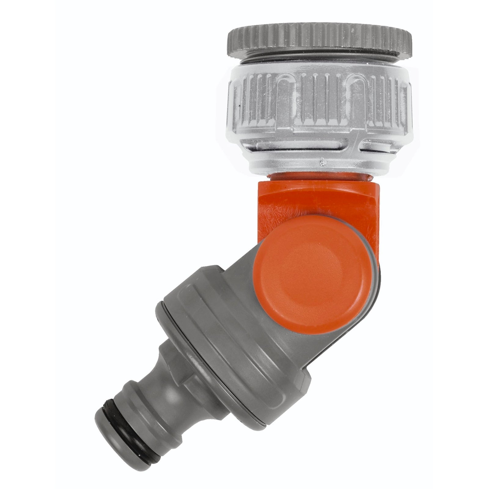 GARDENA 13mm Angled Swivel Tap Connector - High Grade Plastic