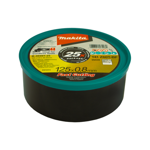 Makita 125 x 0.8 x 22.23mm Cutting Wheel - 25 Pack