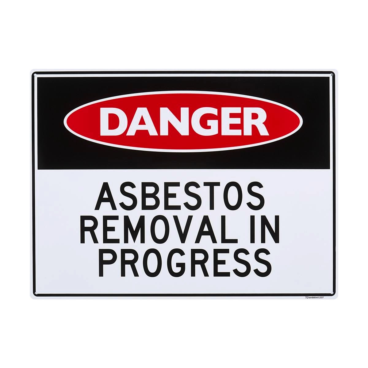 Sandleford Asbestos Removal Sign - 450 x 600mm - Polypropylene - UV Resistant - SuperSaverAU - view 1