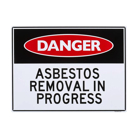 Sandleford Asbestos Removal In Progress Sign 450 x 600mm Polypropylene