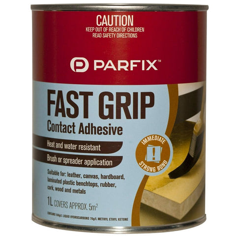 Parfix 1L Fast Grip Contact Adhesive - Tan, Solvent Resistant