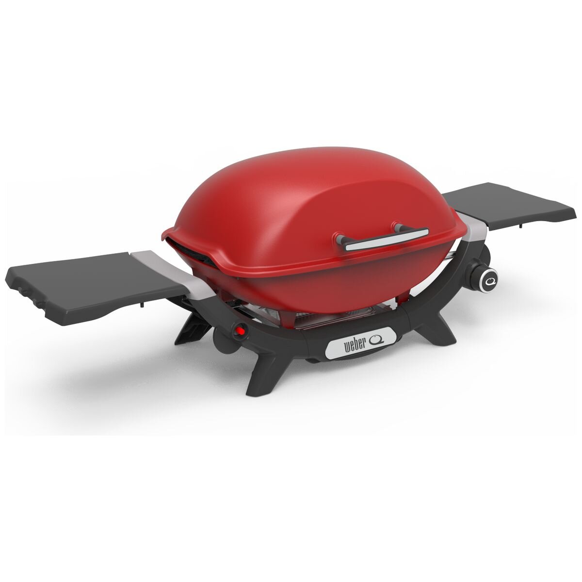 Weber Q2000N Portable LPG BBQ - Large Cooking Area, Front-Facing Grease Tray, Red - 3400043