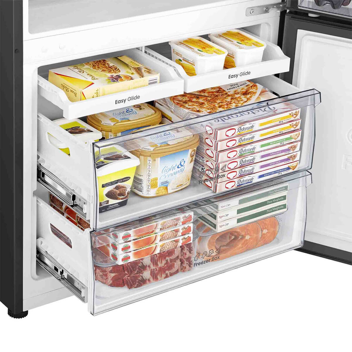 Hisense 503L EcoVision Bottom Mount Fridge - Dark Stainless Steel, 8 Star Energy, Counter Depth - HRBM503E