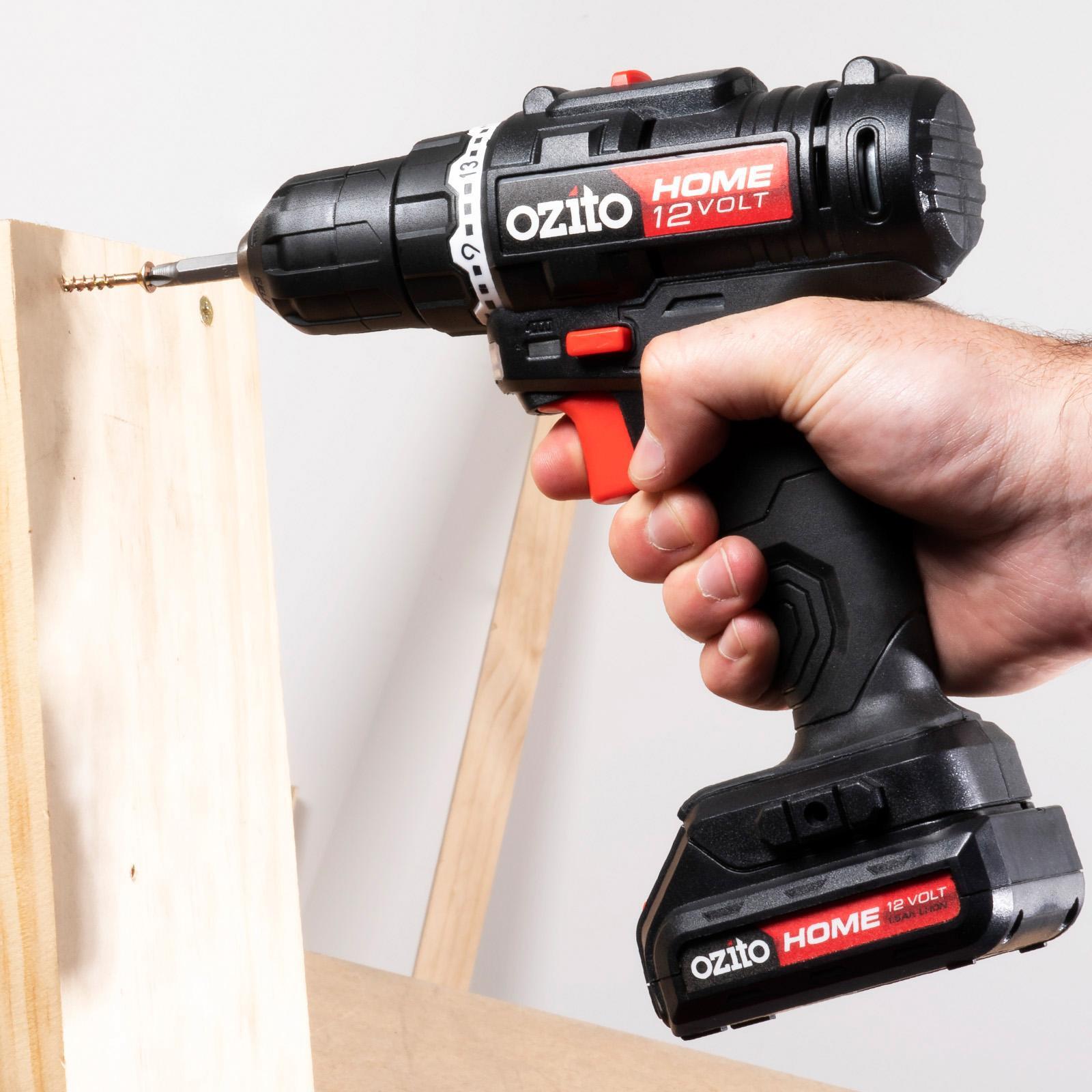 Ozito Home 12V Cordless Drill Driver Kit 10mm Chuck 1.5Ah Battery 21 Settings ZLDDK-150