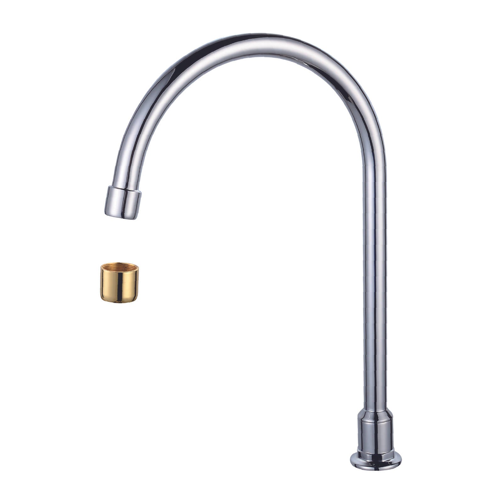 Shaw & Mason Large Chrome Swivel Spa Spout Hob, Brass, 9L/min WELS 3 Star