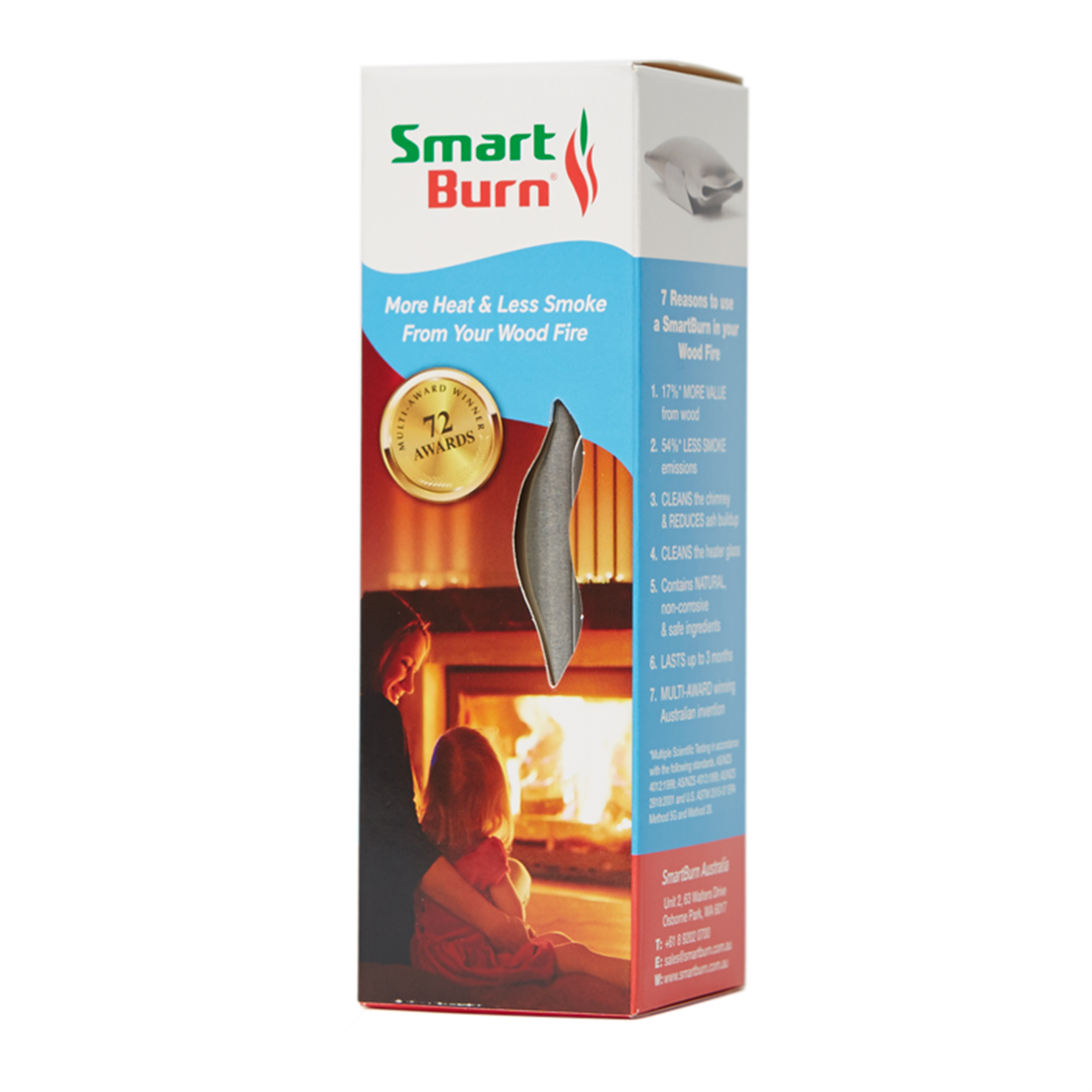 SmartBurn Chimney Flue Cleaning Tube - 100mm - Natural Ingredients - Efficient - SuperSaverAU - view 1