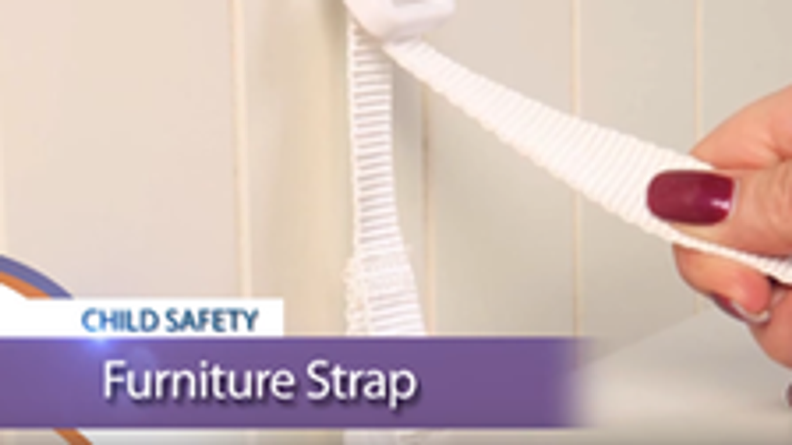 Dreambaby Furniture Wall Safety Strap 2 Pack White Anti-Tip Anchor