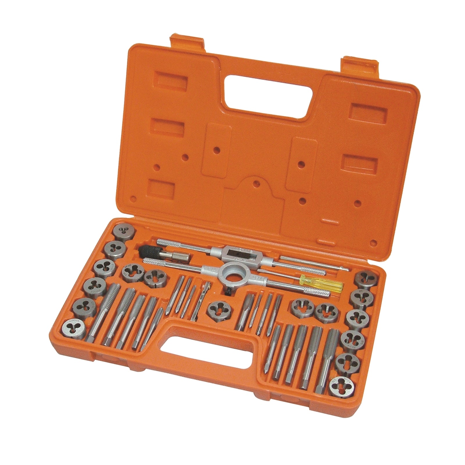 Frost 40 Piece Imperial Tap and Die Set, Steel, Thread Cutting and Repair Kit