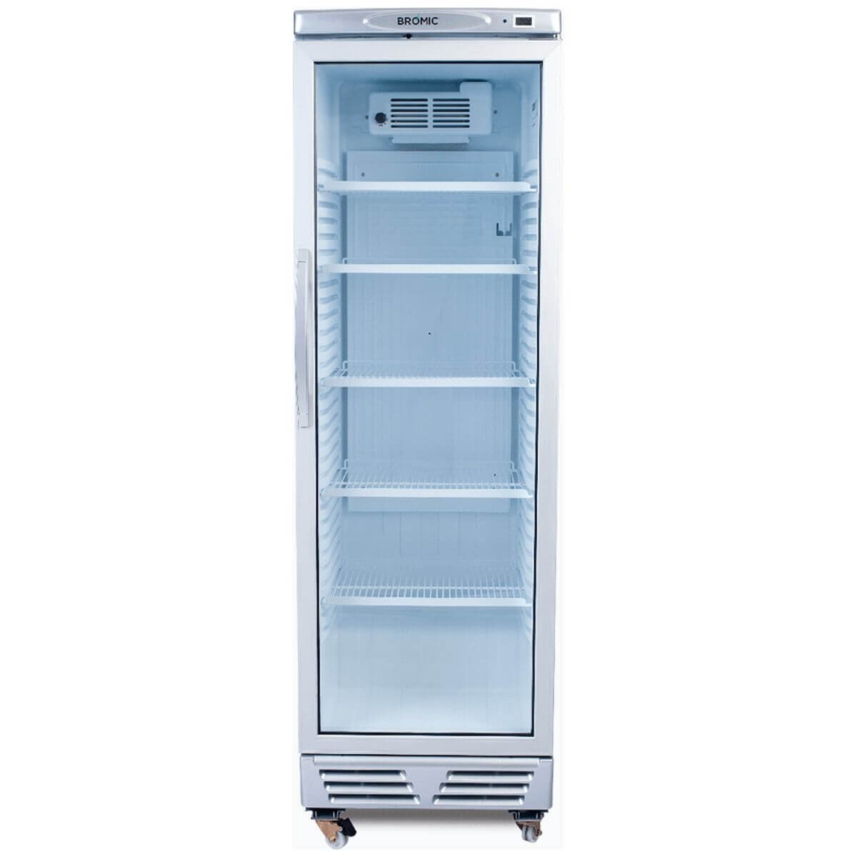 Bromic 372L Upright Display Chiller - Flat Glass Door, Fan-Forced Cooling, Five Shelves - GM0374