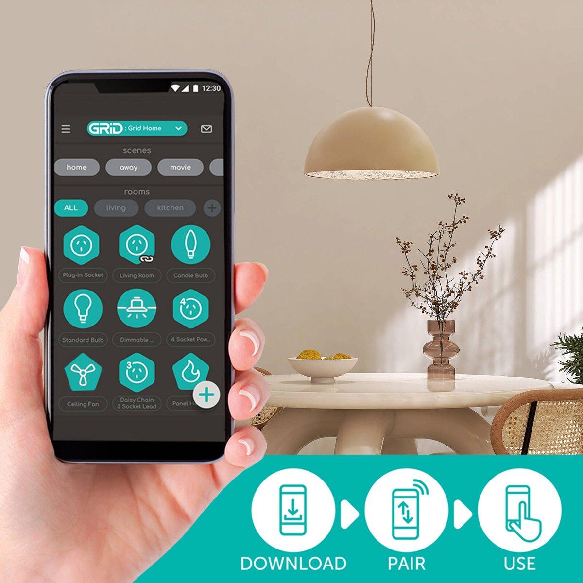 Arlec Grid Connect Smart R80 LED 9W 806lm CCT Globe E27 GLD315HA