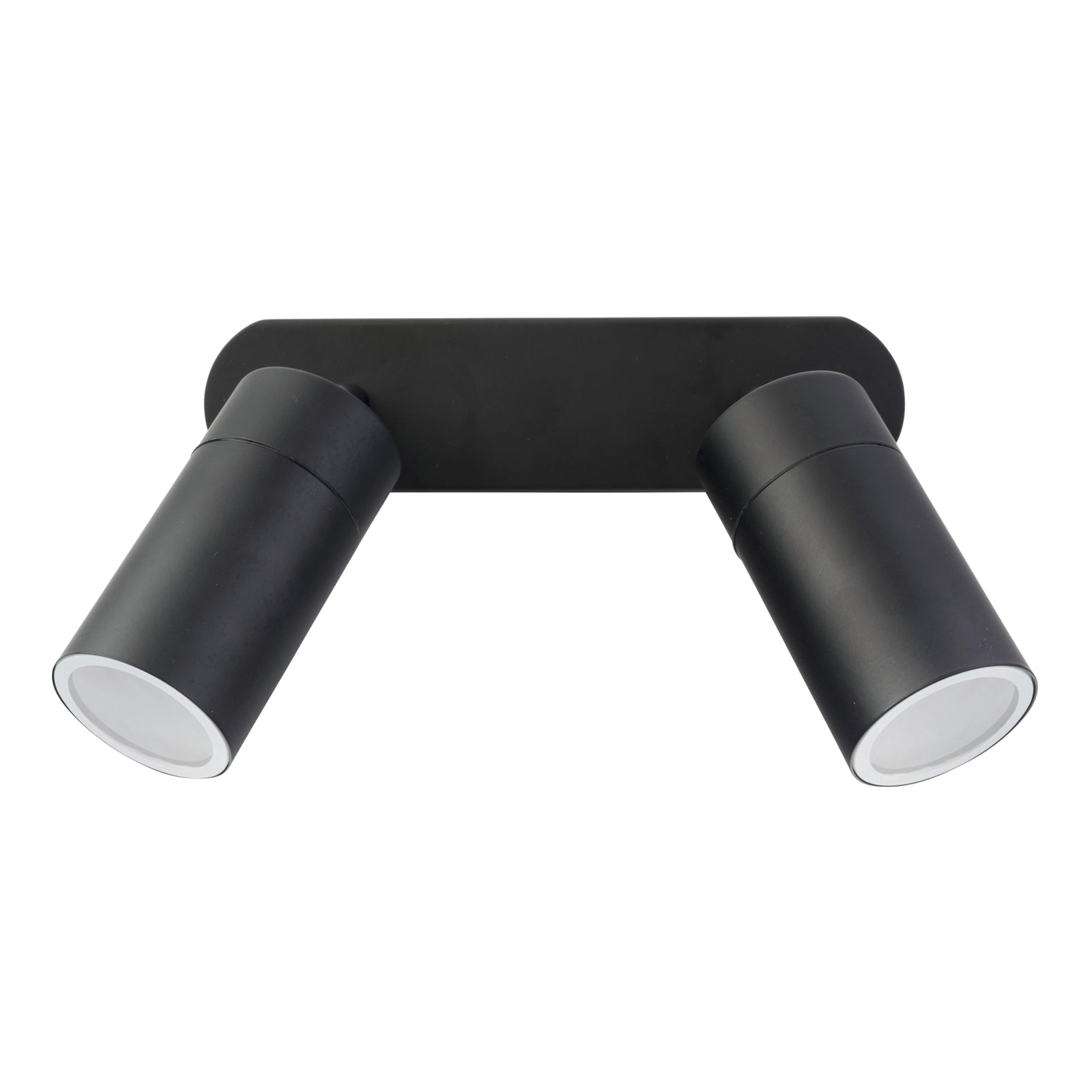 Brilliant Lighting Coolum Twin Black Outdoor Wall Light GU10 Stainless Steel 240V 19837/06