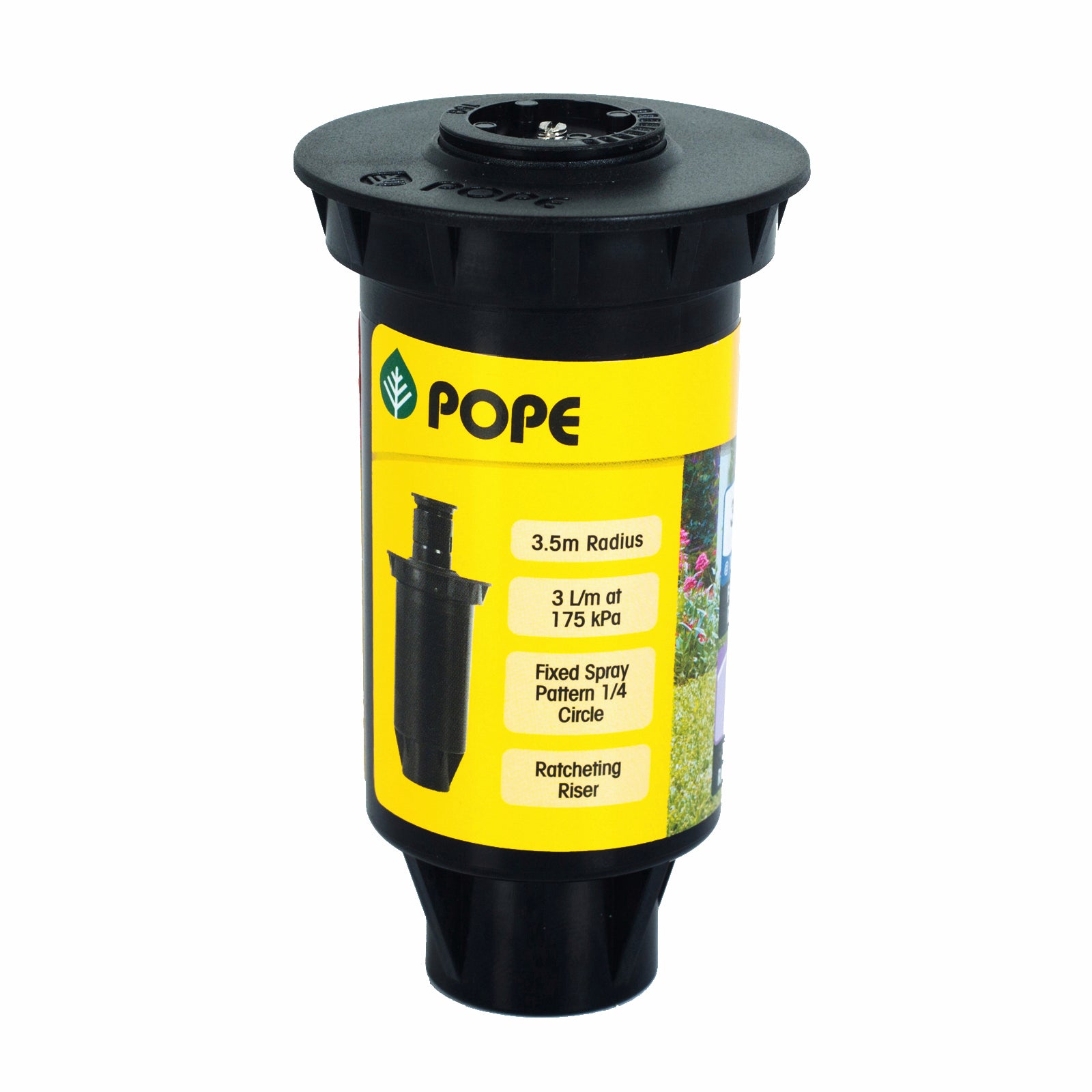 Pope 50mm 1/4 Circle Master Pop-Up Sprinkler ABS 15mm BSP 175kPa