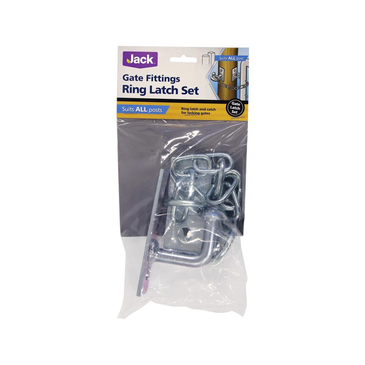 Jack Ring Gate Latch Set - Easy To Use - 13mm Width - Durable Design - SuperSaverAU - view 1