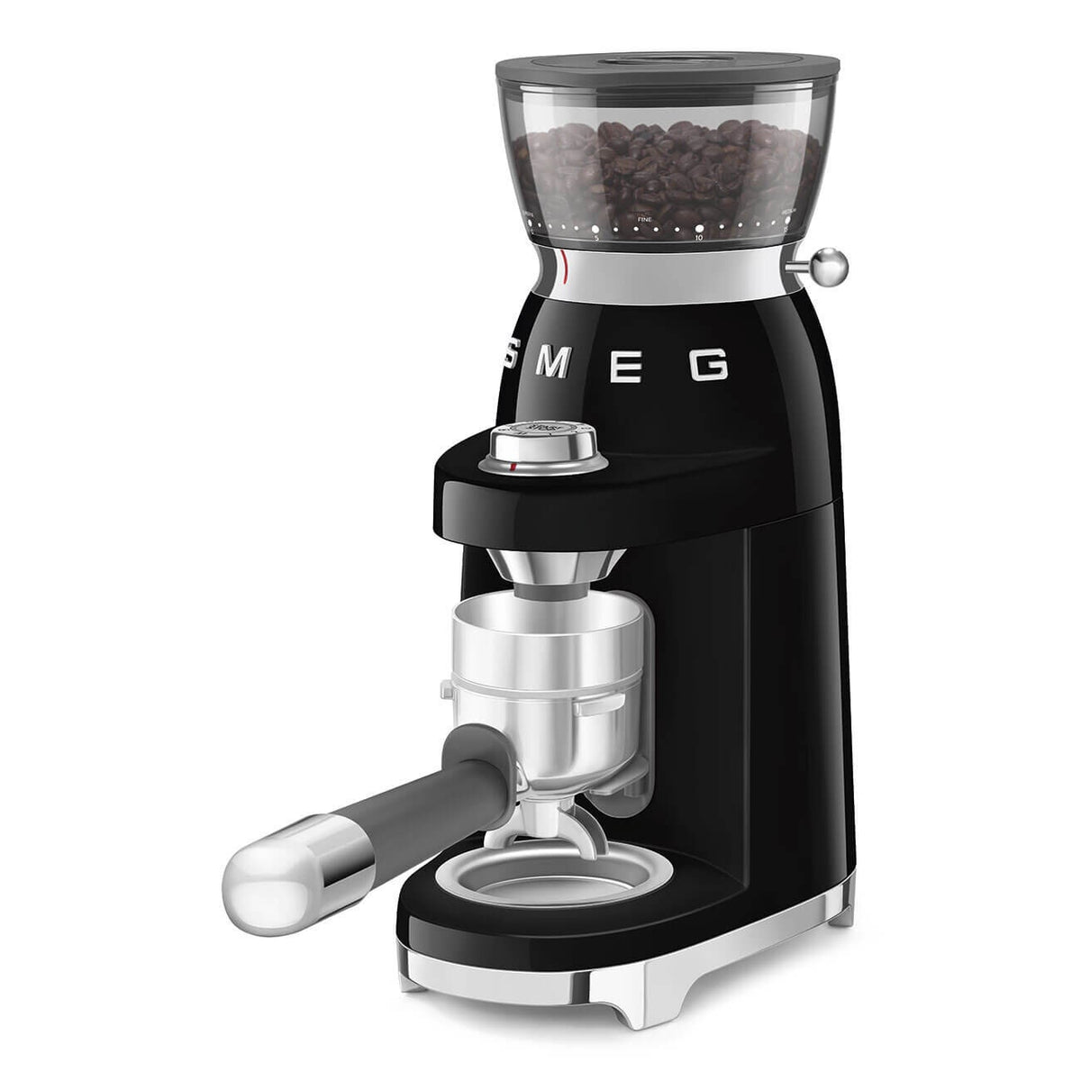 Smeg 50's retro style coffee grinder - black - 240g bean hopper - 50 grinding steps - CGF03BLAU