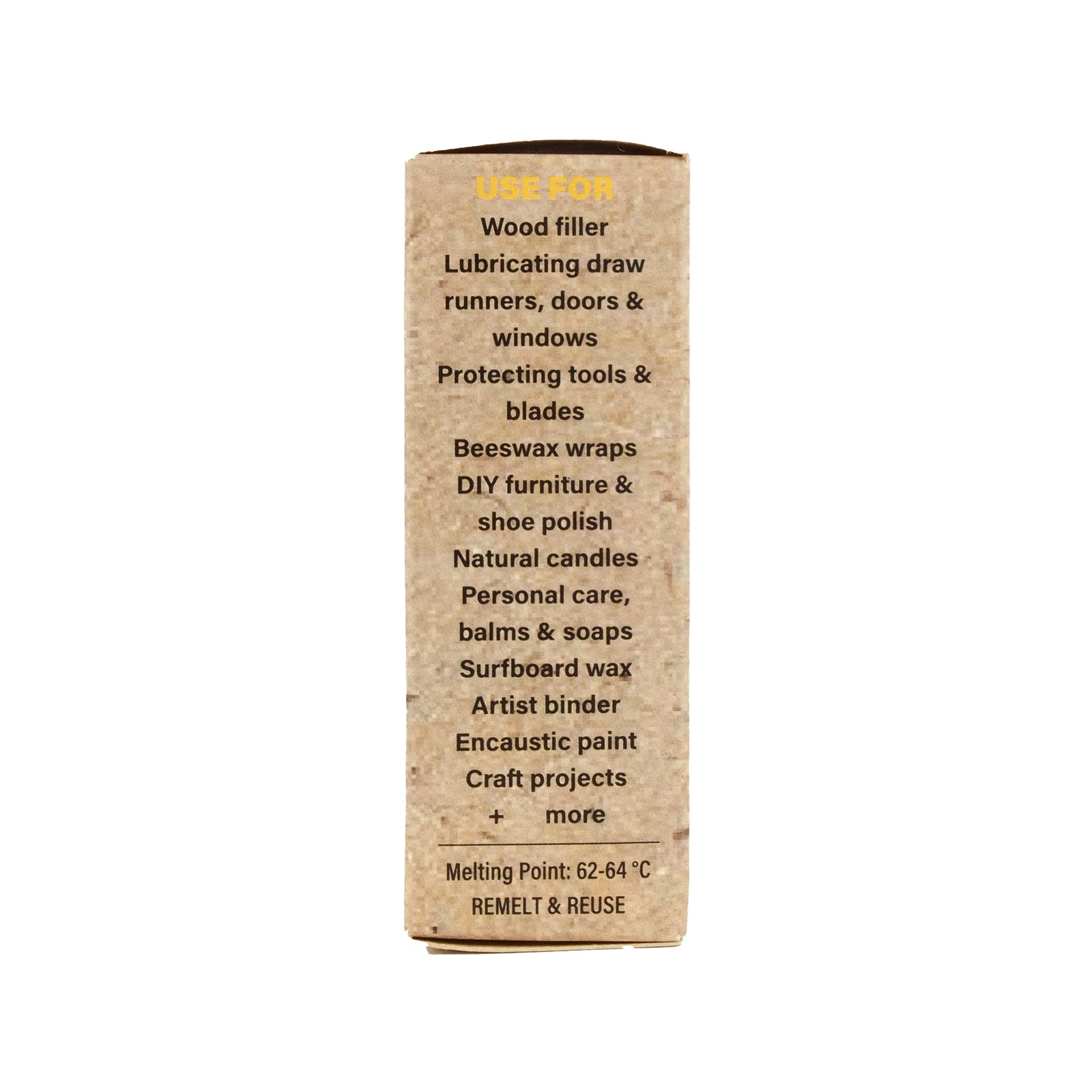 Gilly's 50g Pure Australian Beeswax Block, Food-Safe & Additive-Free