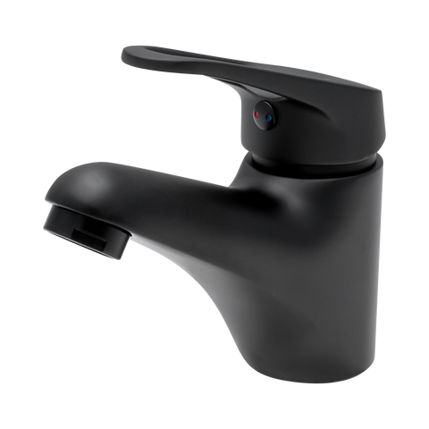 Estilo Serena 35mm Matte Black Cast Basin Mixer 4 Star WELS