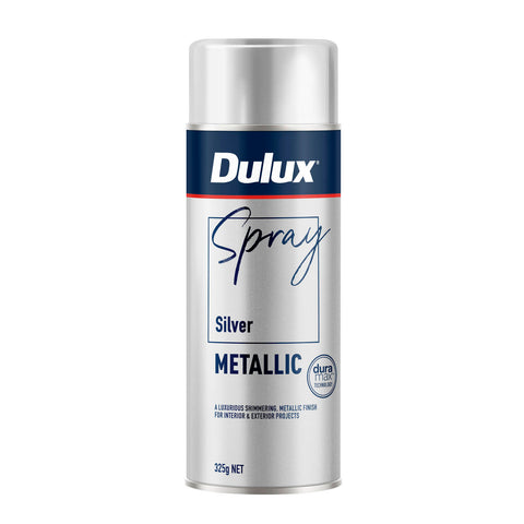 Dulux 325g Silver Metallic Effects Spray Paint, Decorative Metallic Finish for Metal, Wood & Plastic