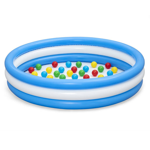 h2ogo 3 Ring Ball Pit - Blue - 1.22m Diameter - 25 Play Balls - 2+ Years - SuperSaverAU - view 1
