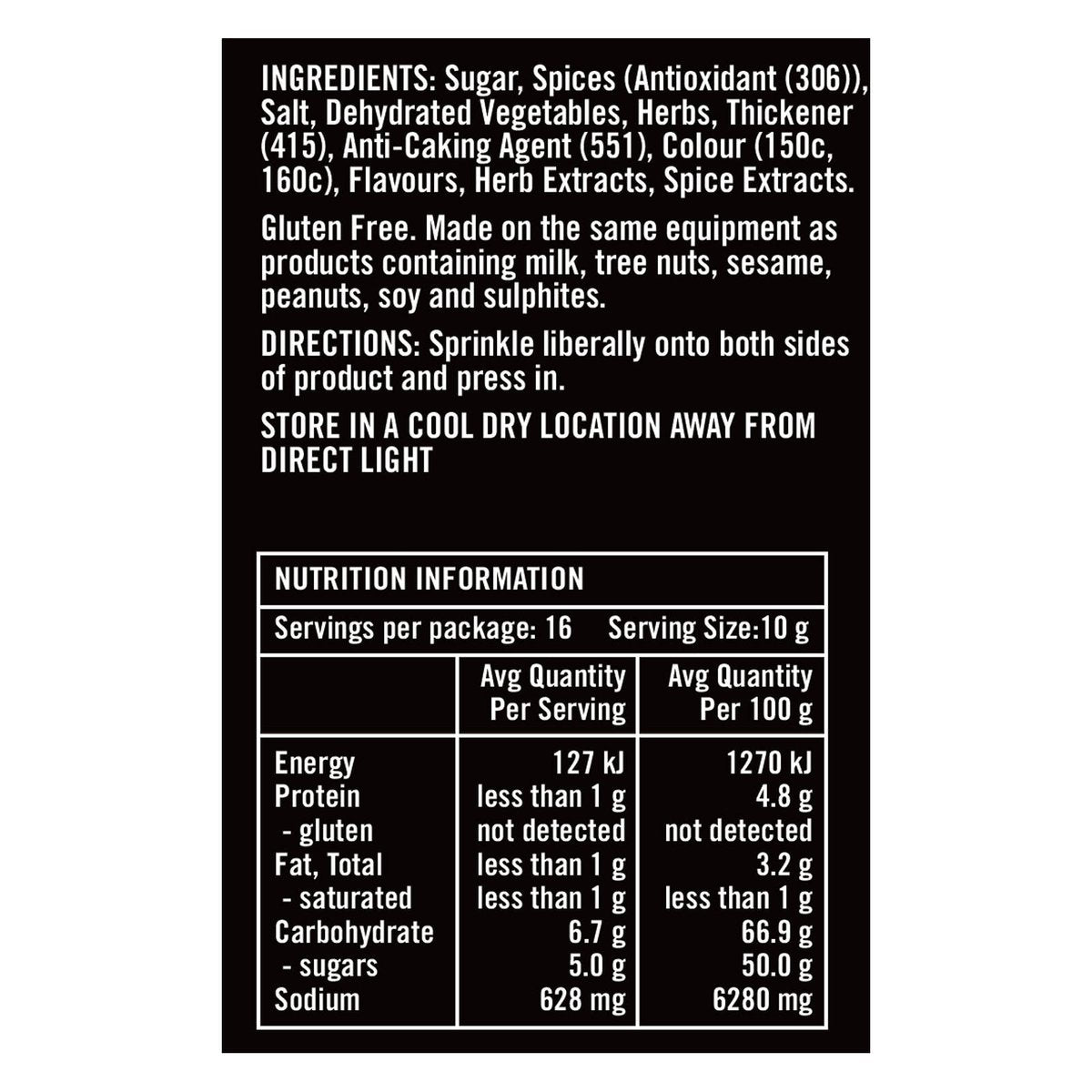Blue Smoke Louisiana Style BBQ Rub - 160g - Gluten Free - Vegan Friendly - Sweet & Herby - SuperSaverAU - view 2