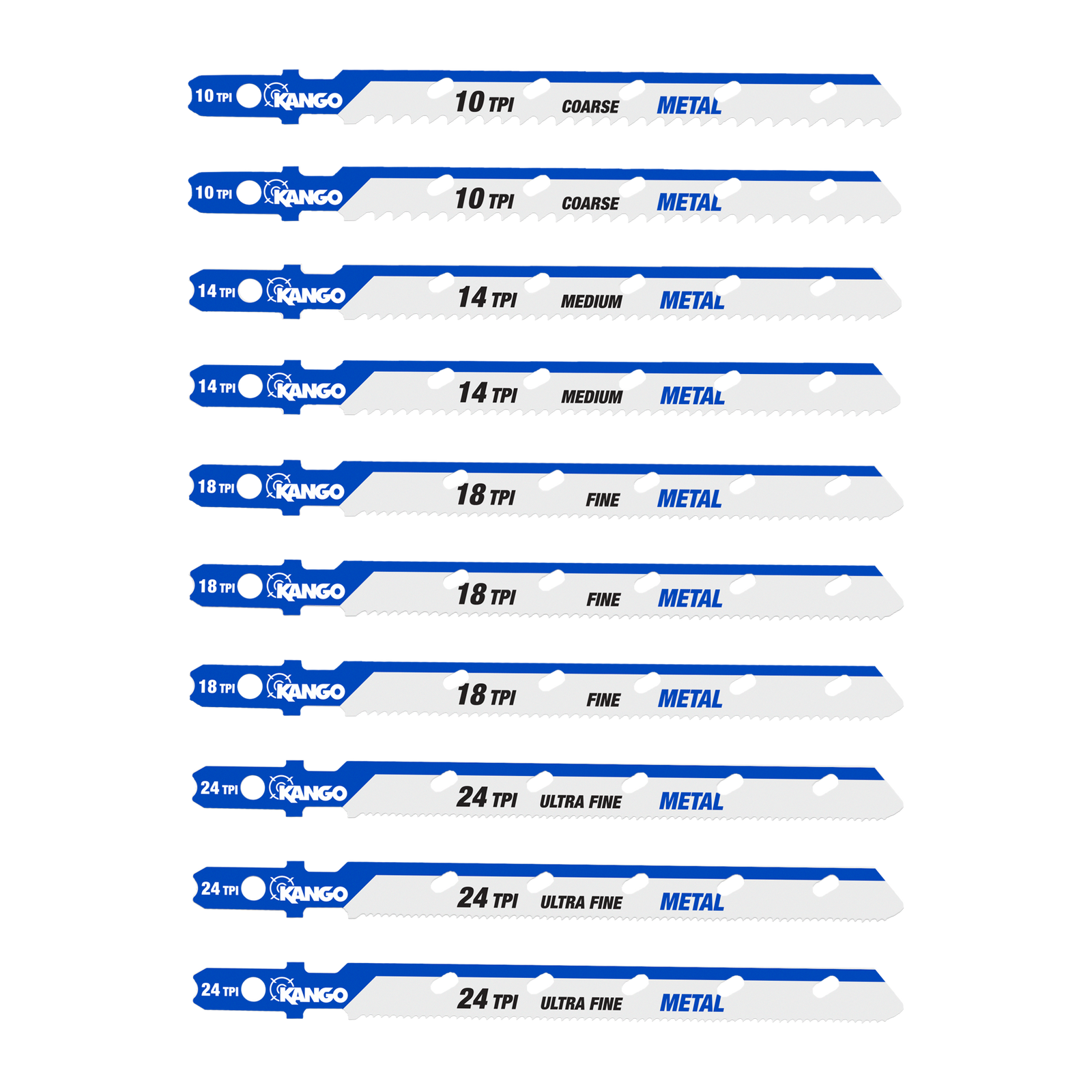 Kango 10 Piece Metal Jigsaw Blade Set KJBM10S