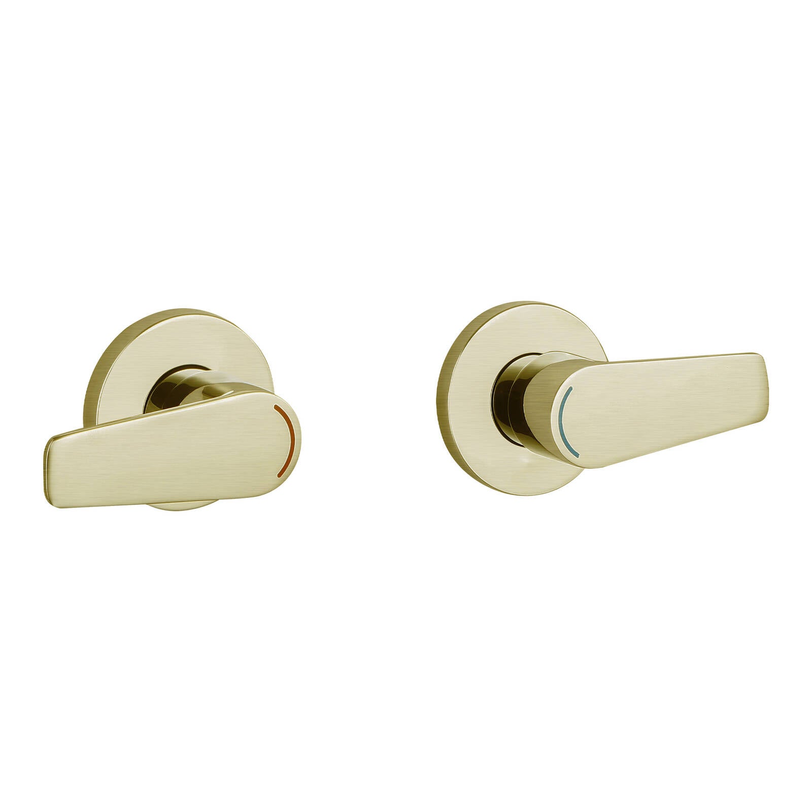 evekare Brushed Brass 1/4 Turn Extended Lever Wall Top Assembly 150mm