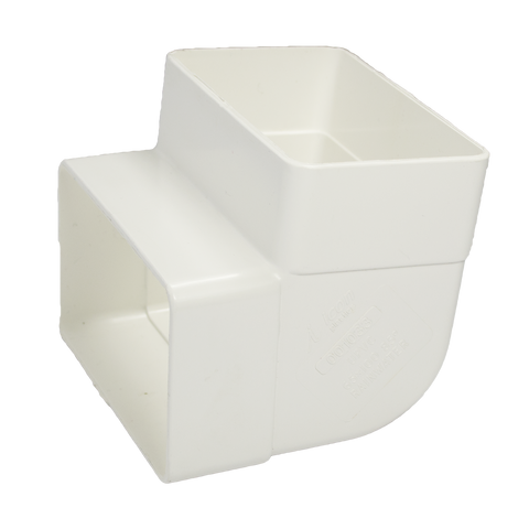 Icon Plastics 100 x 65mm White PVC 95 Degree Socket Bend Downpipe