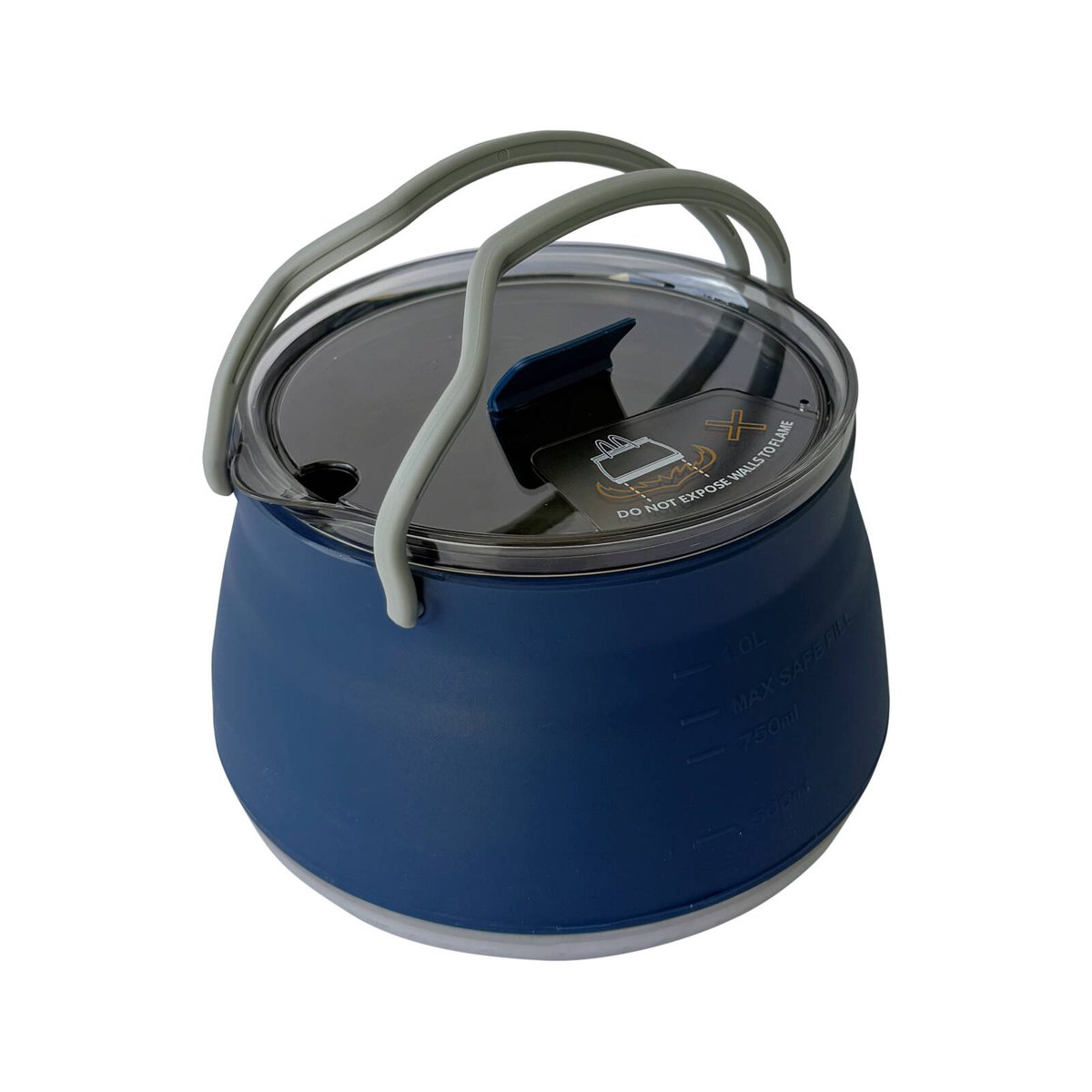 All Set Collapsible Kettle - 1L - Lightweight Portable - Food-Grade Silicone - SuperSaverAU - view 2