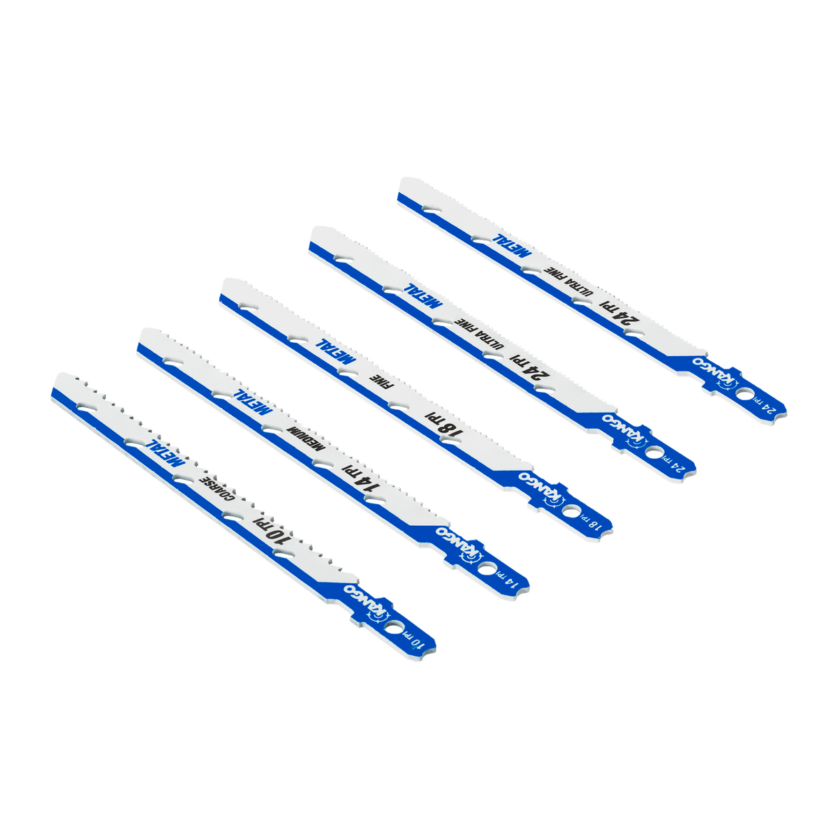 Kango 10 Piece Metal Jigsaw Blade Set - Bi-Metal - 102mm x 13mm x 124mm - Precision Cutting - SuperSaverAU - view 4