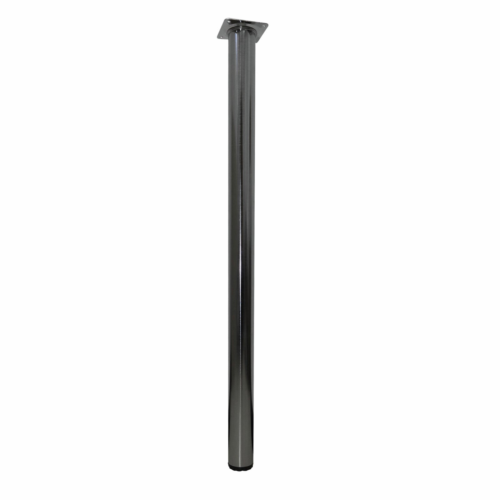 Adoored 40 x 710mm Brushed Nickel Adjustable Round Metal Furniture Leg