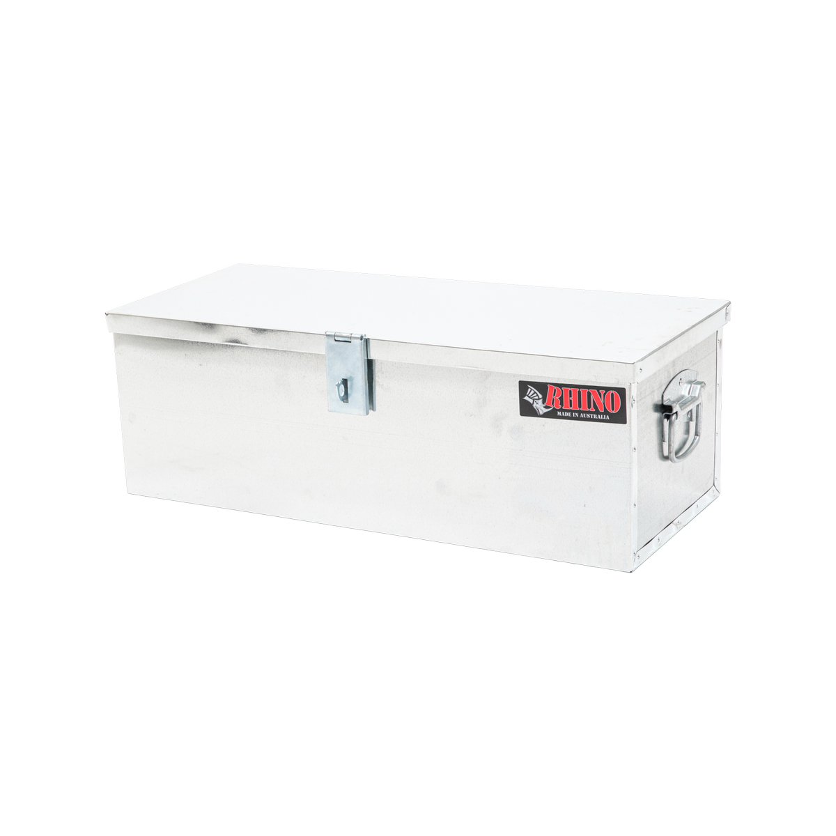 Rhino Galvanised Tool Box 770 x 318 x 265mm Heavy Duty Steel Storage - SuperSaverAU - view 1