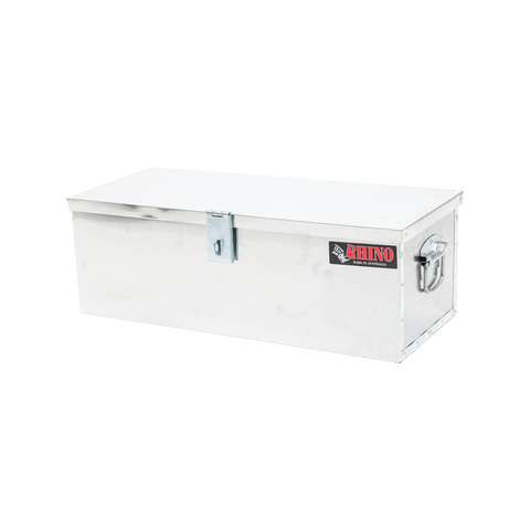Rhino 770 x 318 x 265mm Galvanised Steel Tool Box, Lockable Hasp, Heavy-Duty Handles