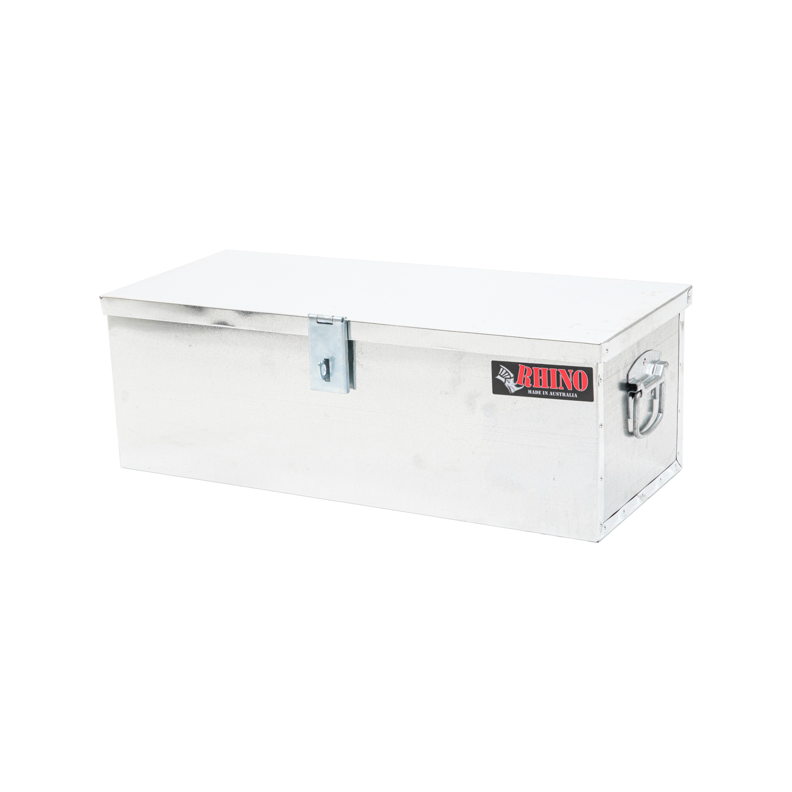 Rhino 770 x 318 x 265mm Galvanised Steel Tool Box, Lockable Hasp, Heavy-Duty Handles