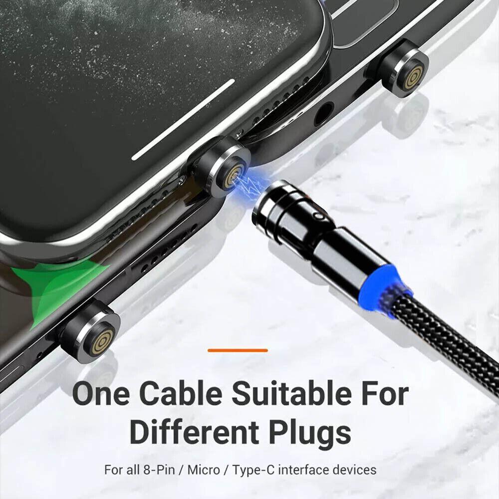 540 Degree Rotating Magnetic Charging Cable for iPhone - 3m - view 3