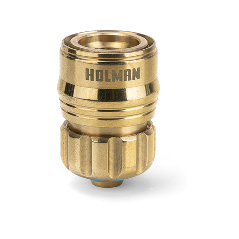 Holman 12mm Brass Snap-On Hose Connector, Outdoor Garden Fitting