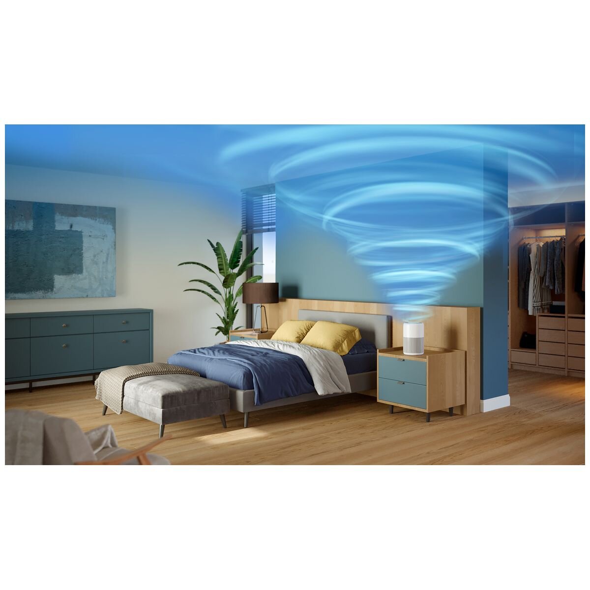 Philips PureProtect Mini 900 Series Air Purifier - Three-Layer Filter, Air+ App, 65m² Coverage - AC0950-10