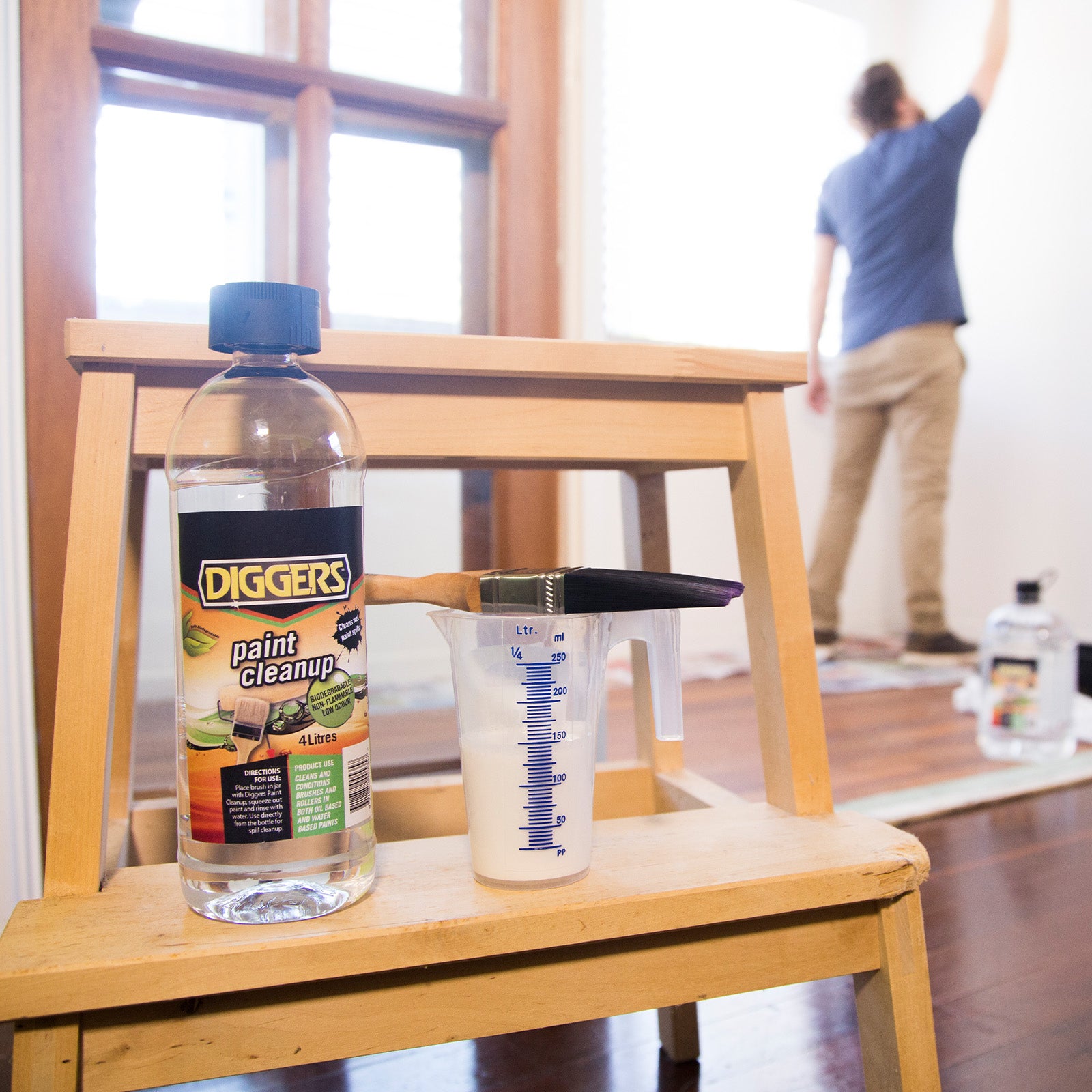 Diggers Paint Cleanup 1L Water Based Liquid Indoor Outdoor