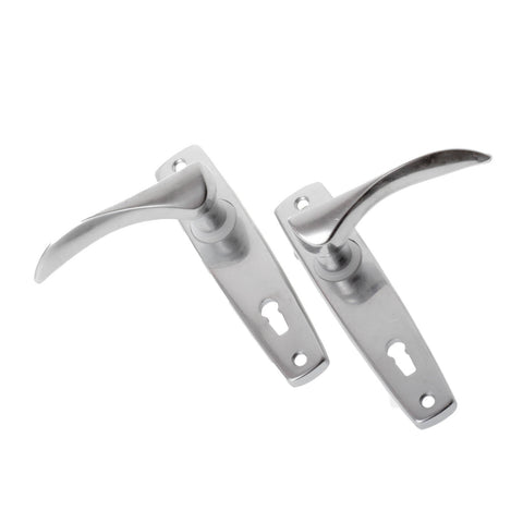 Adoored 100mm Satin Chrome Steel Lever Latch Lock Interior