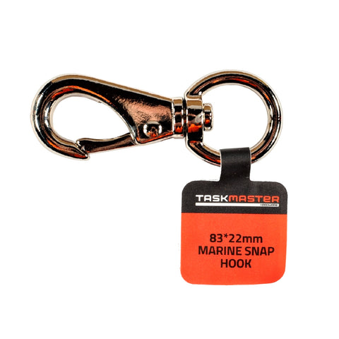 Taskmaster Nickel-Plated Marine Snap Hook with Clip, Swivel
