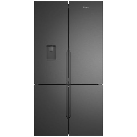 Westinghouse 564L French Door Fridge - Matte Charcoal Black, Plumbed Water Dispenser, AutoIce - WQE5750BB