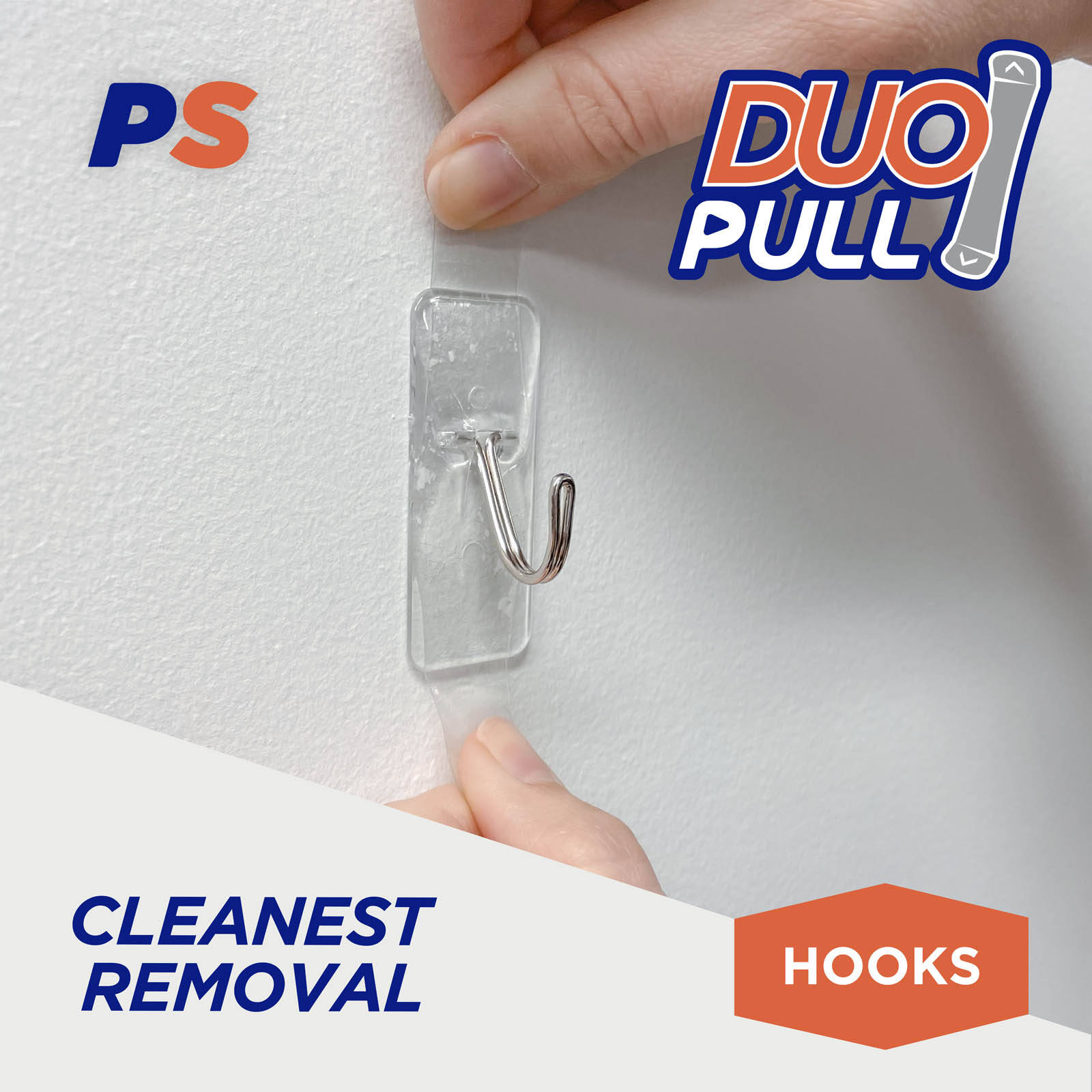 Permastik Medium Clear Kitchen Hooks - 4 Pack, Holds 750g