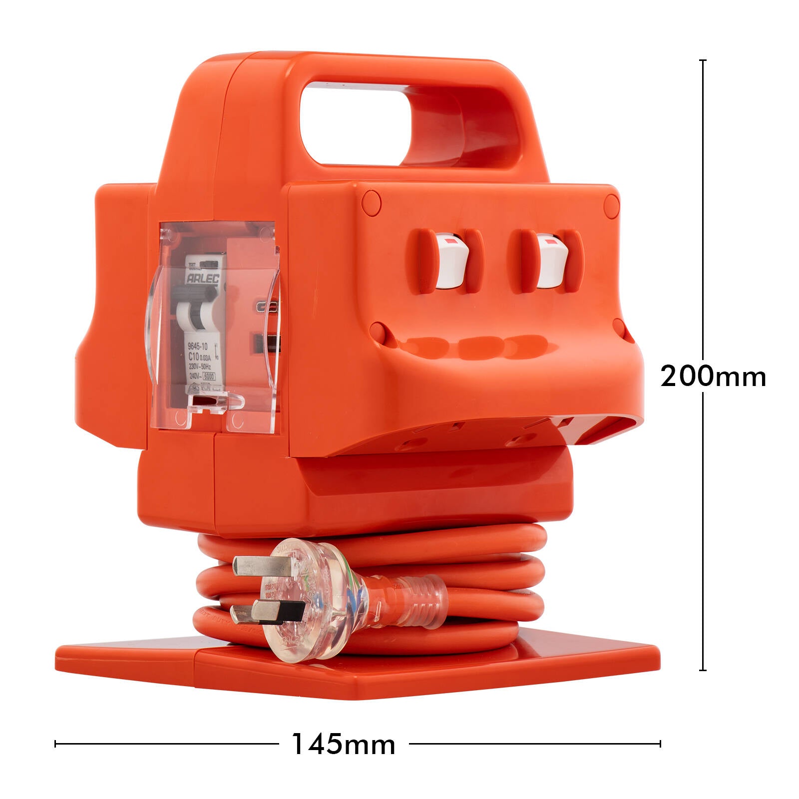 Arlec 10A 4 Outlet Heavy Duty Power Block with PD20W USB-C and RCD PB960UPD